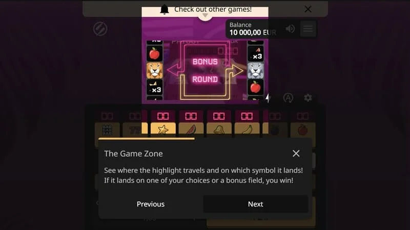 Lion Zama Fruits Bonus Spins - skupljanje Scatter simbola i pokretanje specijalnog režima
